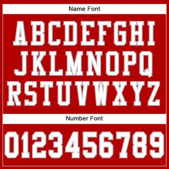 Custom Red White-Gray Mesh Jersey